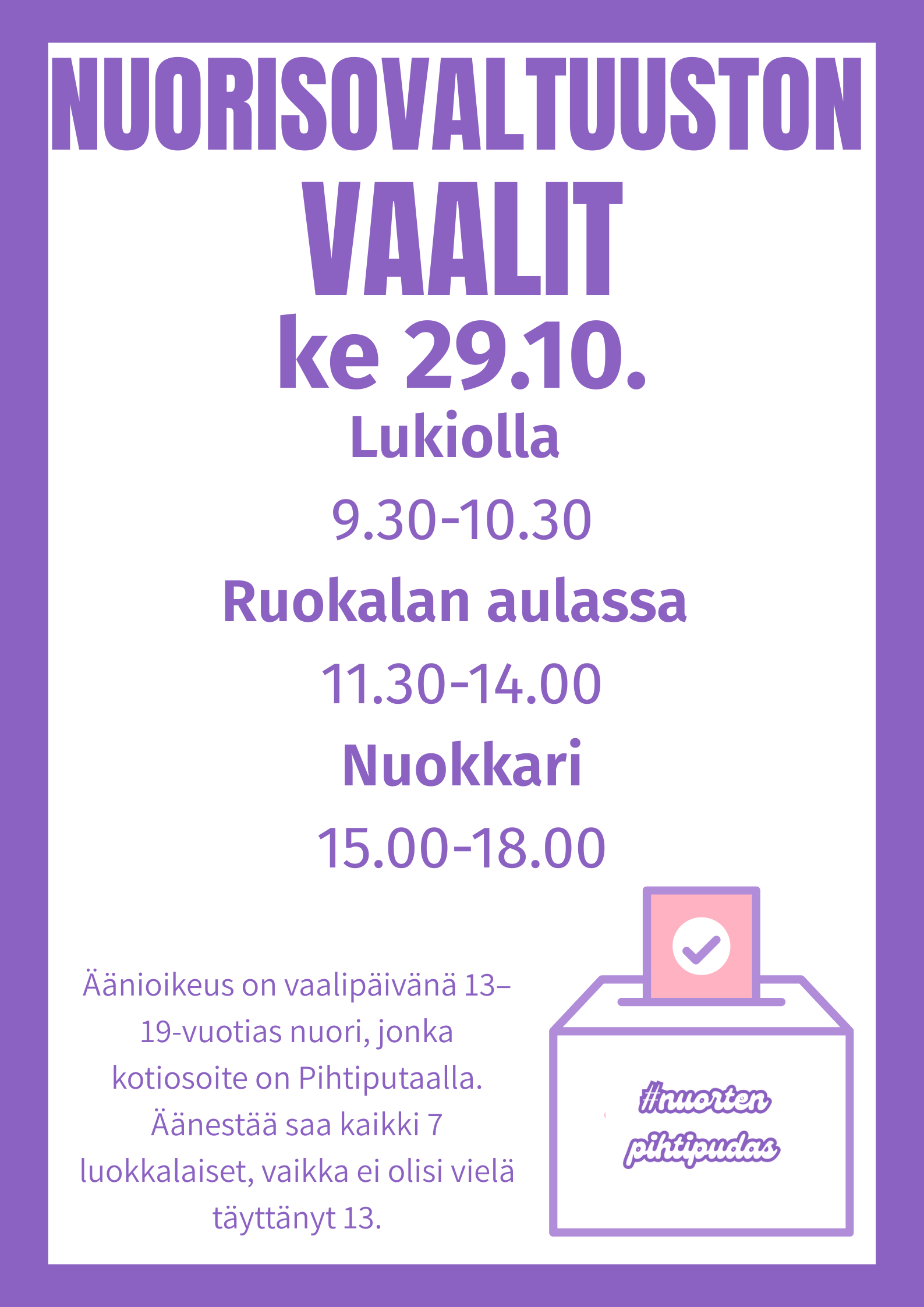 Nuorisovaltuuston vaalit